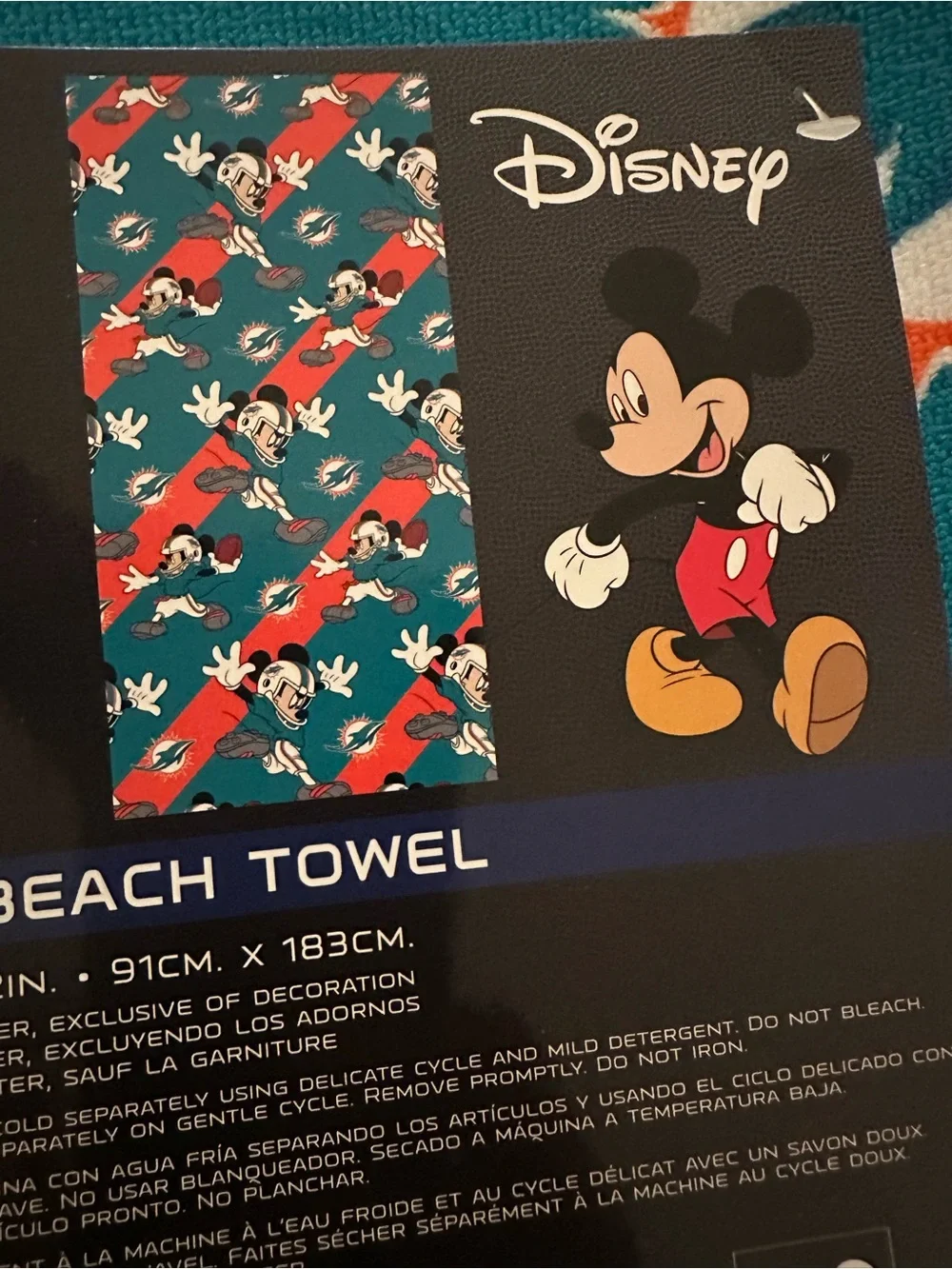 NFL/Disney Miami Dolphins/Mickey Mouse Beach Towel